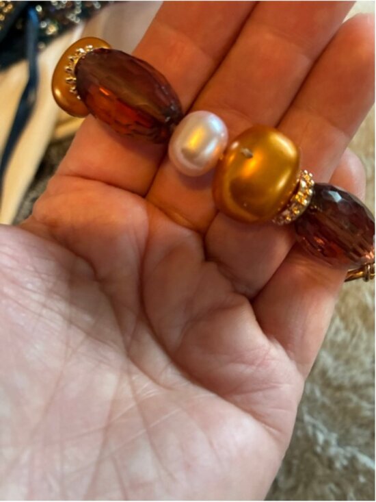 Paparazzi Jewelry - Women's Paparazzi One Size Gold Brown Beaded Bracelet